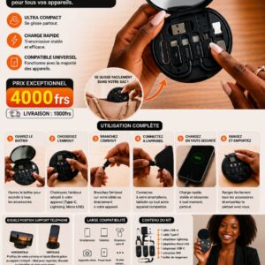 🔋 KIT DE CHARGE 6 EN 1 PREMIUM